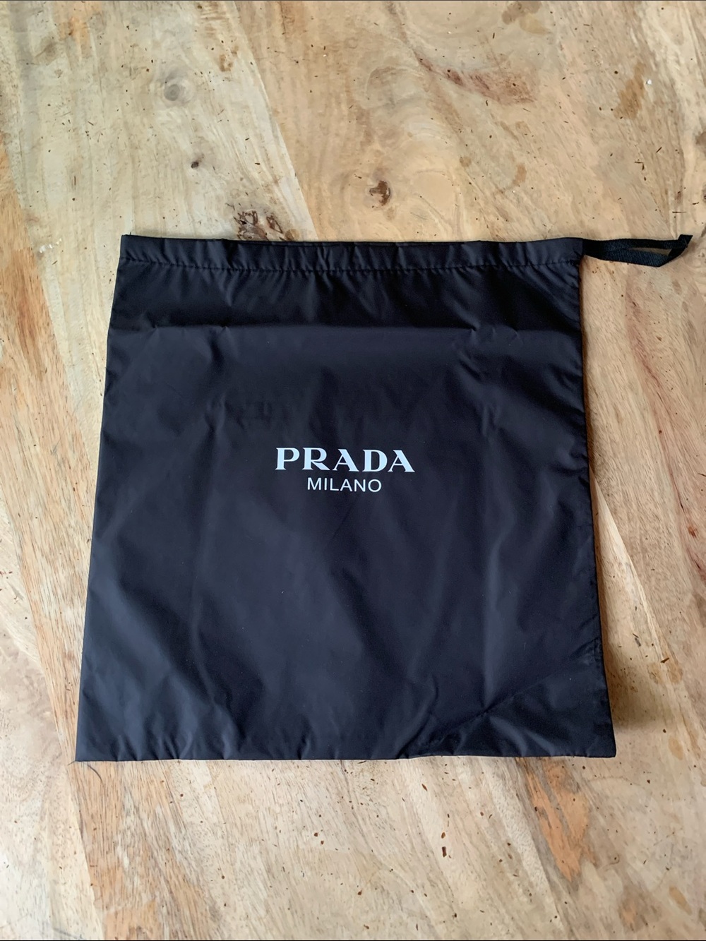 PRADA Black Nylon Drawstring Dust Bag